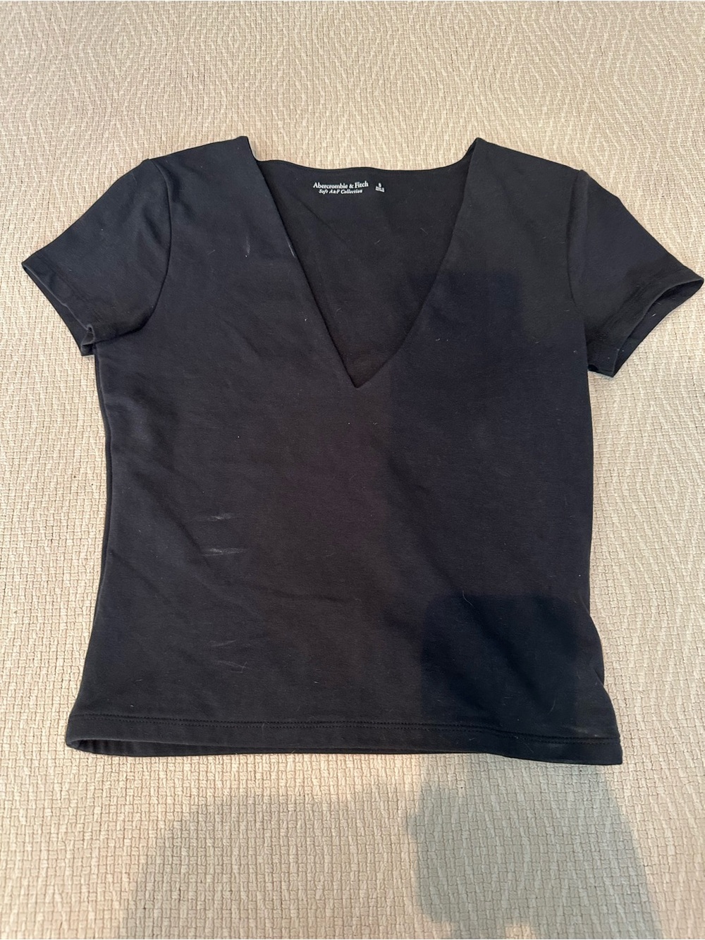 Abercrombie & Fitch Plunge V-Neck Top- double lined